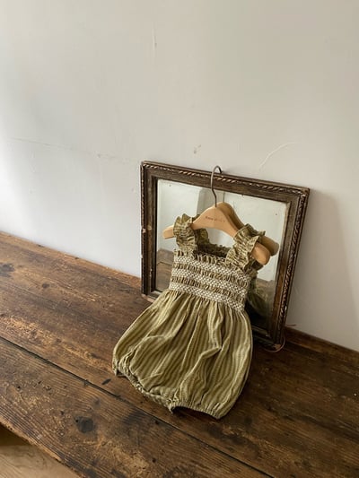 親子｜復古碎格彈性吊帶洋裝3