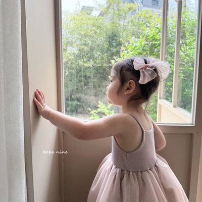 雪紗蝴蝶結髮夾組 (2入)3