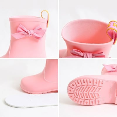 (現貨) 蝴蝶結雨靴｜韓系可愛防滑短筒雨鞋 (2色)4