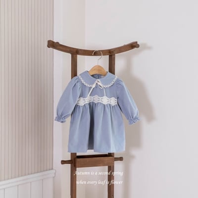 蕾絲小圓領洋裝 (2色)10