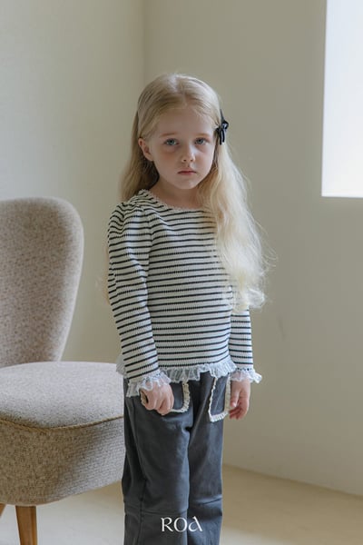 蕾絲口袋喇叭褲 (2色)11