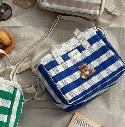 Sonbébé 格子保溫袋(大)2