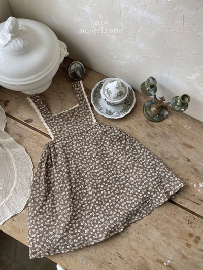 田園碎花吊帶洋裝 (2色)13