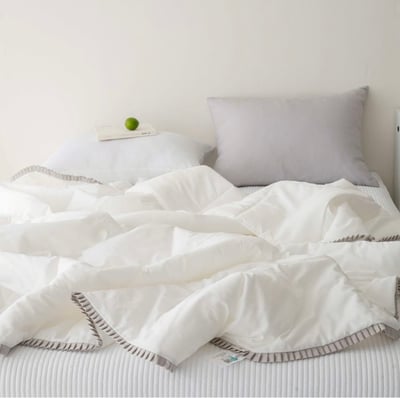 冰冰涼感被｜純色滾邊 (天絲)1