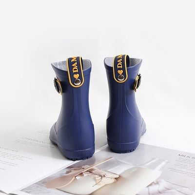 (現貨) 雙扣防滑雨靴｜短筒兒童防水雨鞋 (4色)5
