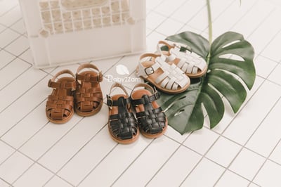 (現貨) 復古編織寶寶涼鞋 (3色)1