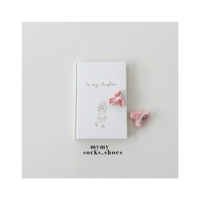 鉤針蝴蝶結髮夾組 (2色)4