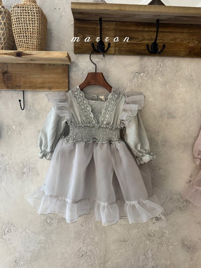 雪紗蕾絲洋裝 (2色)12