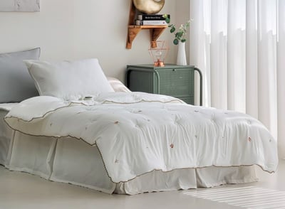 四季被｜刺繡熊熊蝴蝶結 (天絲)5