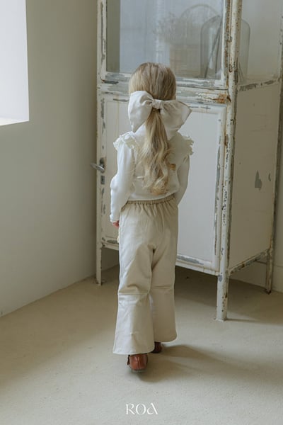 蕾絲口袋喇叭褲 (2色)4