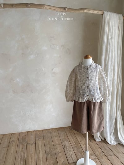 荷葉邊碎花襯衫 (2色)12