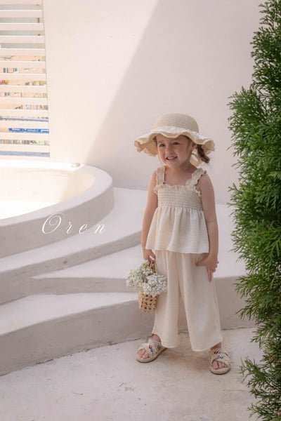 親子｜奶油白三件式套裝8