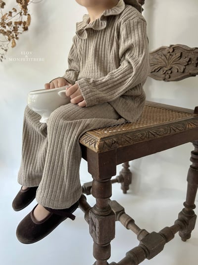 坑條寬鬆休閒褲 (2色)8