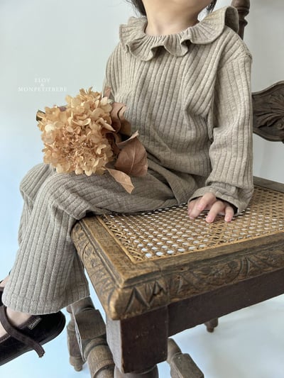 坑條寬鬆休閒褲 (2色)9