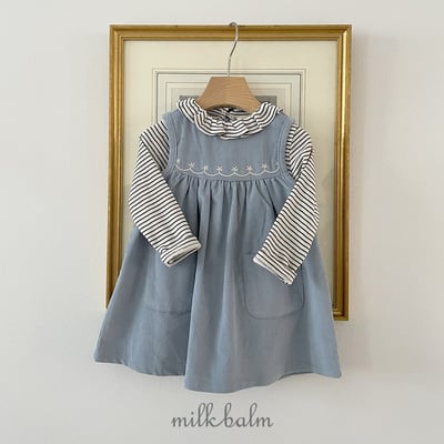 刺繡燈芯絨洋裝 (2色)8