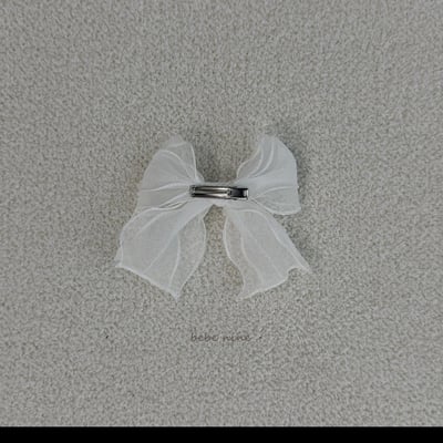 雪紗蝴蝶結髮夾組 (2入)9