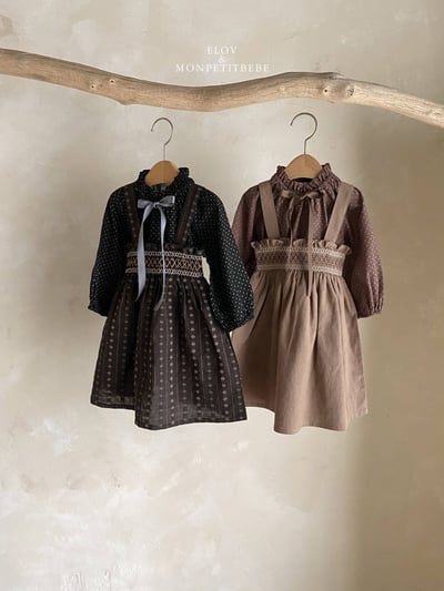 復古刺繡吊帶裙 (2色)8