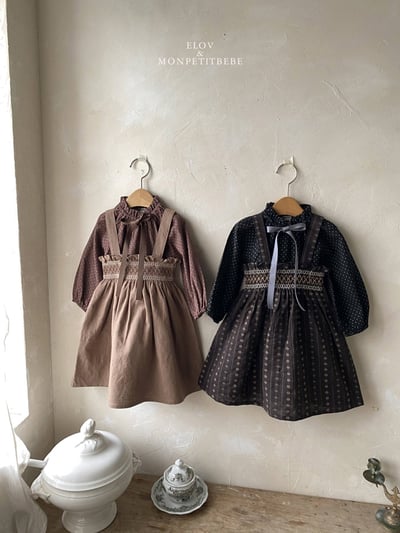 復古刺繡吊帶裙 (2色)9