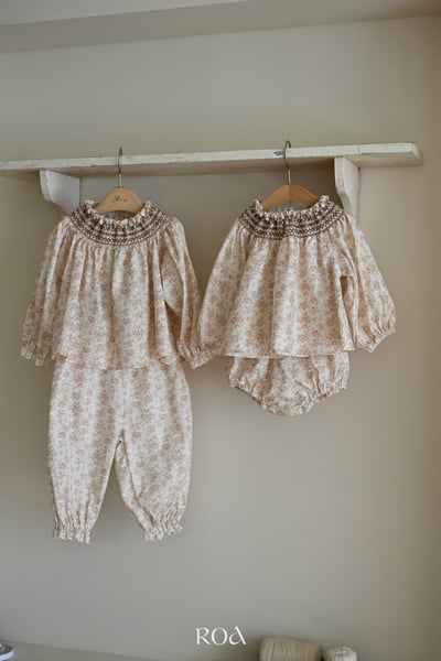 小花煙燻娃娃兩件式套裝9