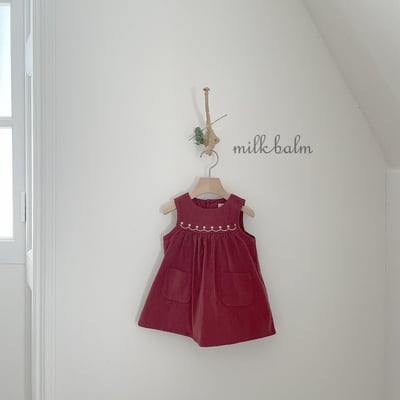 刺繡燈芯絨洋裝 (2色)4