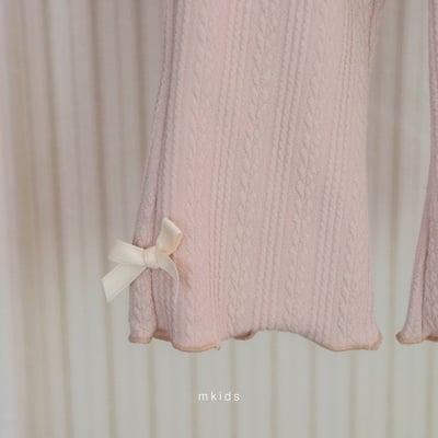 蝴蝶結捲邊喇叭褲 (3色)9