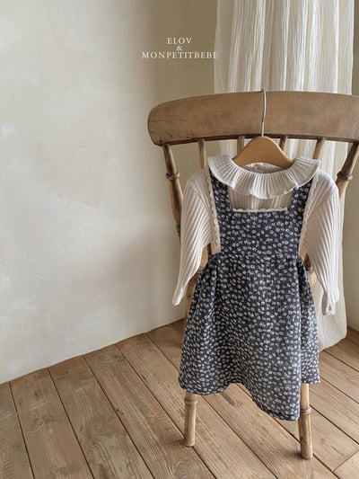 田園碎花吊帶洋裝 (2色)4