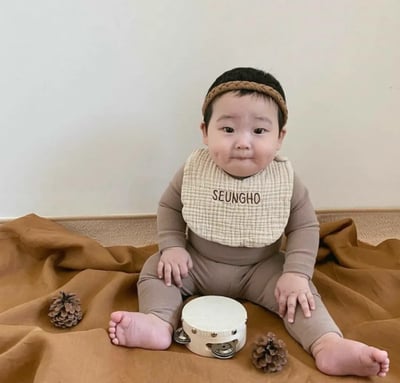 手工刺繡六層紗圍兜4