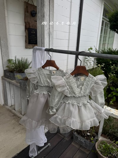 雪紗蕾絲洋裝 (2色)11