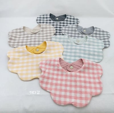 花形雙面圍兜6入組1