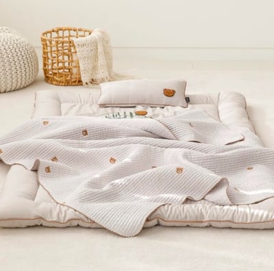 寶寶睡袋｜刺繡熊熊 (天絲)3