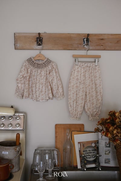 小花煙燻娃娃兩件式套裝7