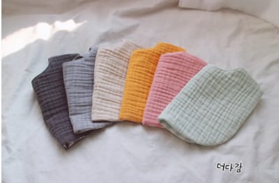 格紋雙面圍兜6入組4