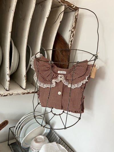 復古荷葉格洋裝3