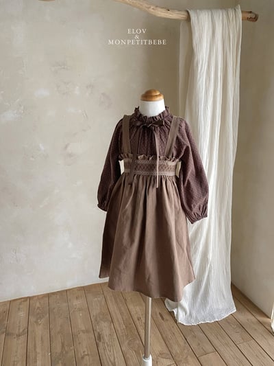 復古刺繡吊帶裙 (2色)10