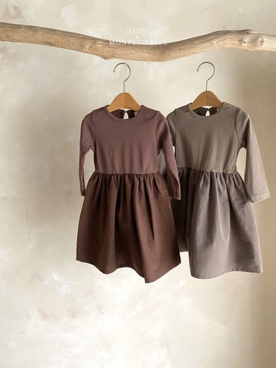 拼接雙色洋裝 (2色)1