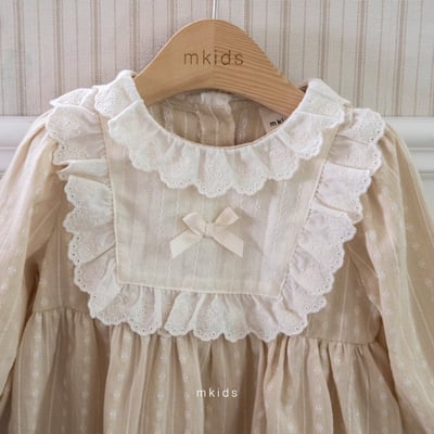 法式蕾絲摺邊洋裝 (2色)14