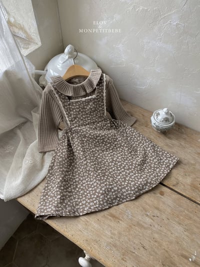 田園碎花吊帶洋裝 (2色)11