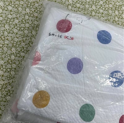 冰冰涼感被｜彩色蘋果點點4