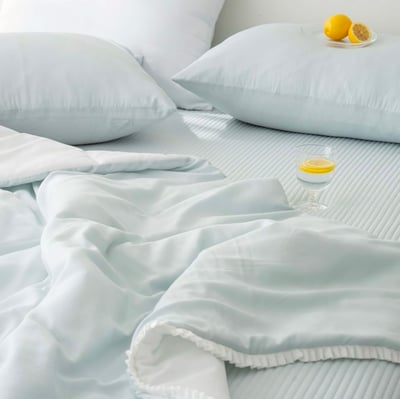 冰冰涼感被｜純色滾邊 (天絲)2