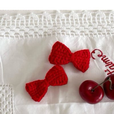 蝴蝶結髮夾組 (2色)2