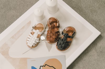 (現貨) 復古編織寶寶涼鞋 (3色)2