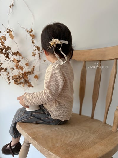 百搭波浪邊針織上衣 (3色)5