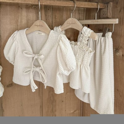 親子｜奶油白三件式套裝2