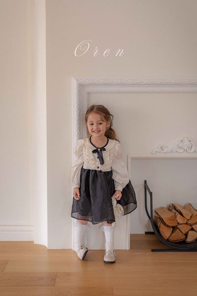 赫本風撞色洋裝1