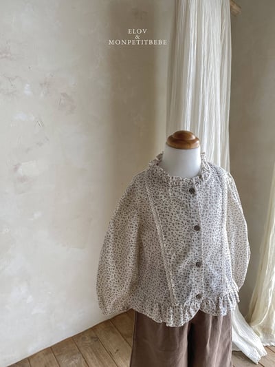 荷葉邊碎花襯衫 (2色)13