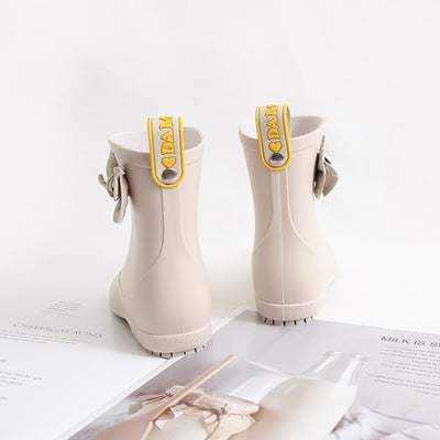 (現貨) 蝴蝶結雨靴｜韓系可愛防滑短筒雨鞋 (2色)7