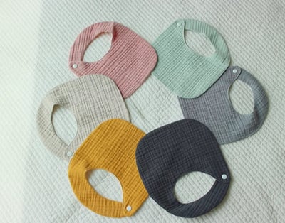 格紋雙面圍兜6入組2