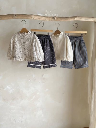 荷葉邊碎花襯衫 (2色)17