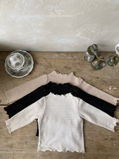 百搭波浪邊針織上衣 (3色)3