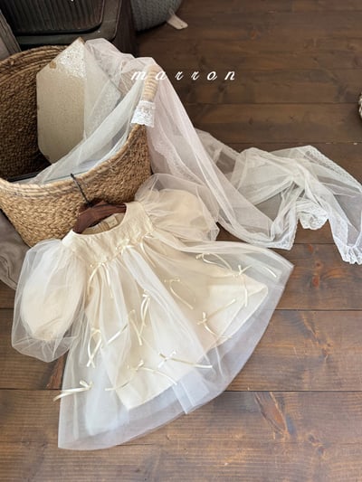 蝴蝶結薄紗洋裝 (2色)6